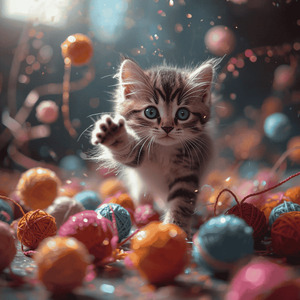 子猫のいたずら