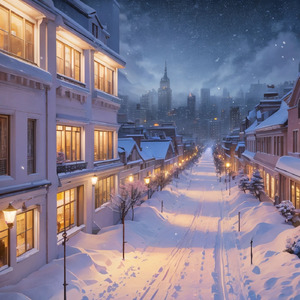 静寂に包まれた街角