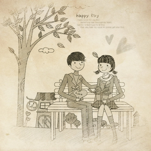 你在左，我在右