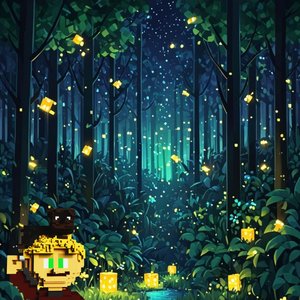 Lofi Fireflies Forest לד