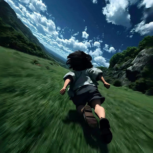 光脚奔跑的方向