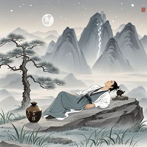 石上揽月