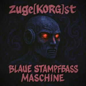 Blaue Stampfbass Maschine