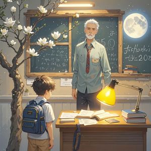 粉笔灰里的月光