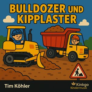 Bulldozer und Kipplaster