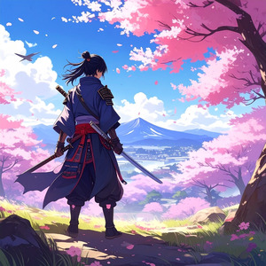 桜と侍