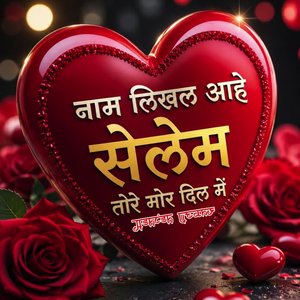 नाम लिखल आहे सेलेम तोरे मोर दिल में