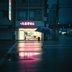 雨の中の微笑み
