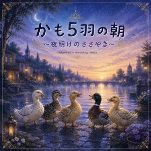 かも5羽の朝 〜夜明けのささやき〜