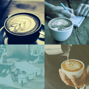 诗意的时髦的咖啡店节奏