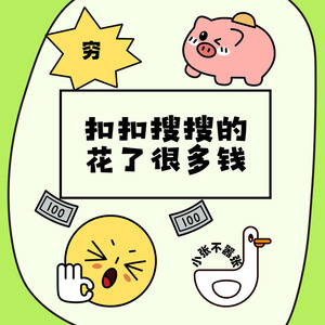 扣扣搜搜的花了很多钱