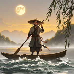 水上漂-奔跑的骆驼袁永明