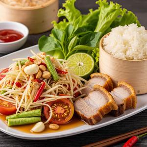 ส้มตำเผ็ด ๆ แซ่บจนลืมไม่ลง