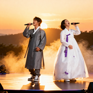 빛을 따라 걷네