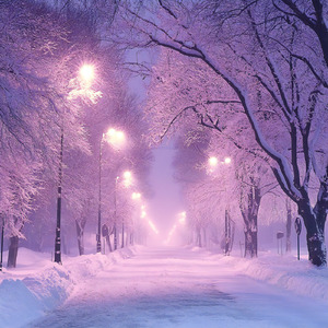 ピンクの夢見る夜空