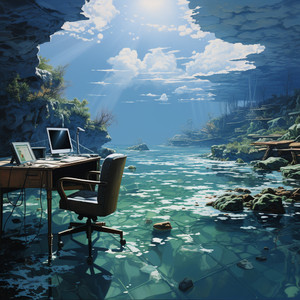 Estudie En La Calma Del Ritmo Del Océano