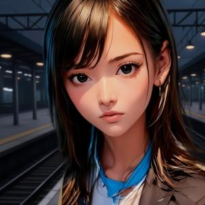 終電後の駅のホーム