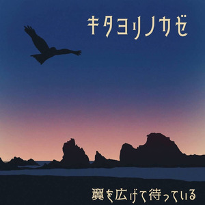 翼を広げて待っている