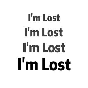 I'm lost