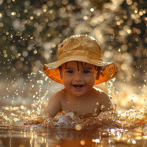 Juego En El Río Para La Sonrisa Del Bebé