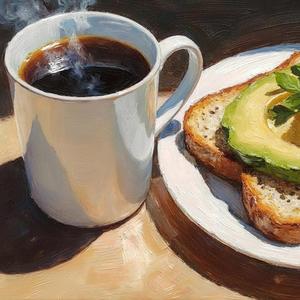 Coffee and Avocado Toast