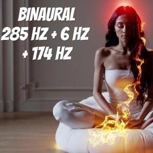 Modulación de Cefaleas Cervicales y con Aura - Frecuencias: 285 Hz + 6 Hz + 174 Hz | Sonido de agua | Latido cardíaco 60→50 bpm
