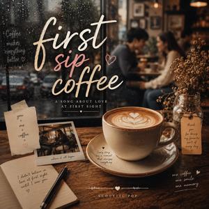 First sip coffee