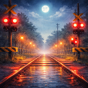 午前二時の踏切