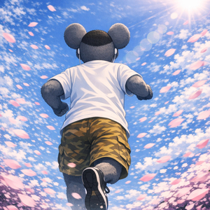 春の闇と白い蝶