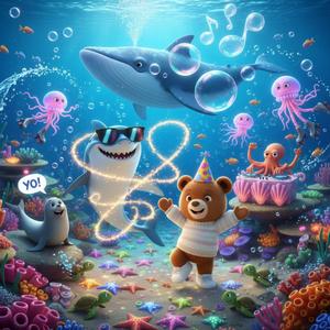 Shark Party Under the Waves