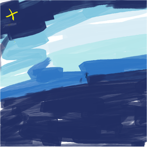 在临近天色昏暗时轻柔的走进不太汹涌的浪潮