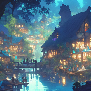 賑やかな森の街