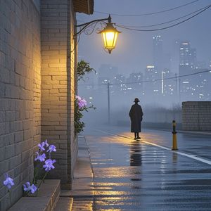 深夜路灯