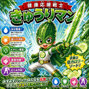 健康応援戦士きゅうりマン