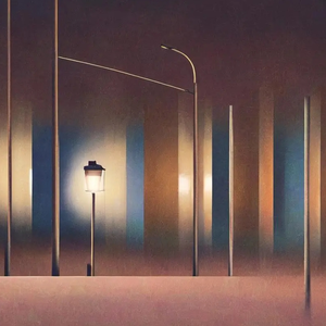 老街路灯下的旧忆