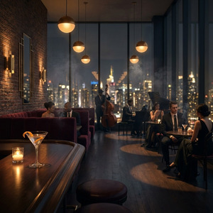 都会の喧騒を忘れる甘くビターなジャズラウンジ