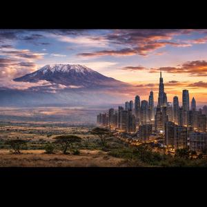 Kilimanjaro city lights