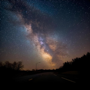 星と都会のドライブ