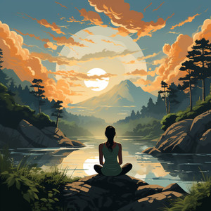 Relajación Pacífica En El Zumbido De La Corriente