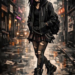 She walked