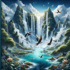 Relaxing Waterfall Noise and Birds in the Background 13