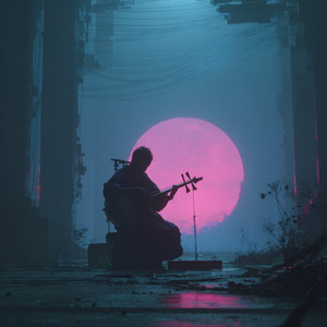 Moonlit Shamisen