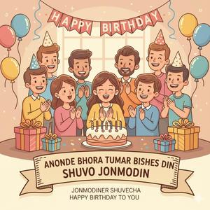 আনন্দে ভরা তোমার বিশেষ দিন শুভ জন্মদিন জন্মদিনের শুভেচ্ছা হ্যাপি বার্থডে টু ইউ Anonde Bhora Tumar Bishes Din Shuvo Jonmodin Jonmodiner Shuveccha Happy Birthday To You