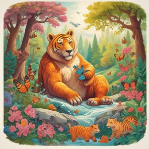 भालू और बाघ by @flamboyantfadeout819