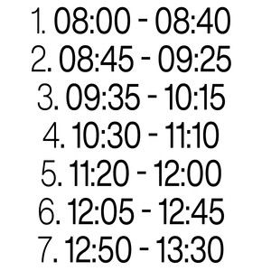 Расписание