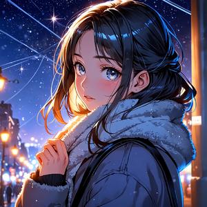 寒いねって見上げた夜空