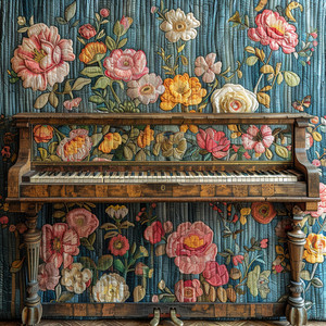 Flujo Rítmico Tejido De Piano