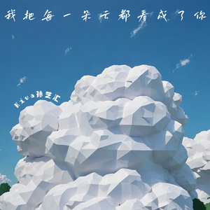 我把每一朵云都看成了你
