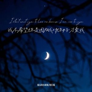 我不希望你是因为我对你好才爱我