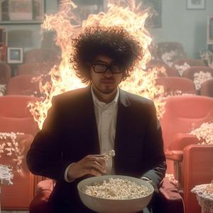 火が点いている